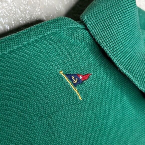 VTG Polo by Ralph Lauren Anchor Flag shirt color is green with embroidered desig - Picture 4 of 5